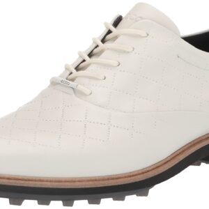 ECCO Men's Classic Hybrid Hydromax Waterproof Golf Shoe, White, 9-9.5