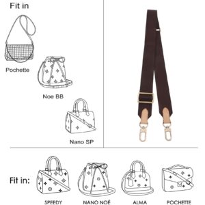 Multi Pochette Accessories Replacement Crossbody Strap Adjustable Wide Canvas Strap for LV Purse Shoulder Bags