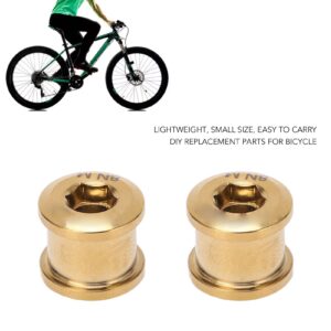 4Pcs Chainwheel Disc Screw, Alloy Single Chainring Bolts for Mountain Bikes(Gold)