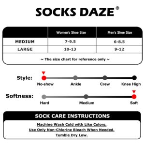 Socks Daze 6 Pack No Show Wool Socks for Women Size 8-12 Men's Non Slip Invisible Summer Thin Soft Mernio Wool Sport Socks for Light Running Hiking Walking, Medium, White