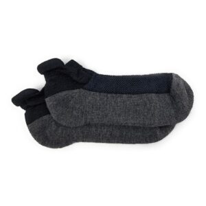 Warrior Alpaca Socks - Unisex High Performance Cross Trainer Athletic Socks (Large, Black/Grey Ankle)