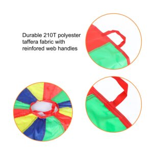 Jakyitvi Parachute Kids Play 12 Feet with 12 Handles for 8 12 Kids Game Kids Party Game