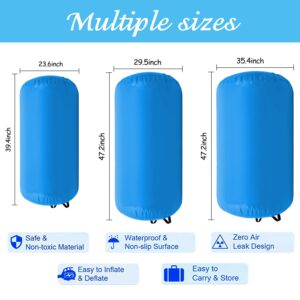 86 York Air Barrel Gymnastics Roller Inflatable Tumbling Mat, Back Handspring Training Air Mat Tumble Track Gymnastics Equipment For Home Use, Cheerleading with Electric Pump (75cm(D)*120cm(H), BLUE)