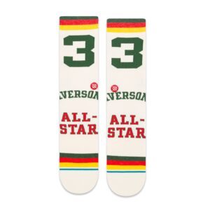 Stance Hbcu Crew Socks (Large, Offwhite)