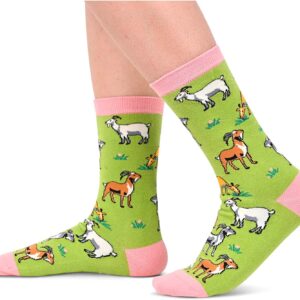 Zmart Funny Goat Gifts for Goat Lovers Women Goats Gifts, Goat Socks For Women Sheep Socks Farm Animal Socks Goat Stuff