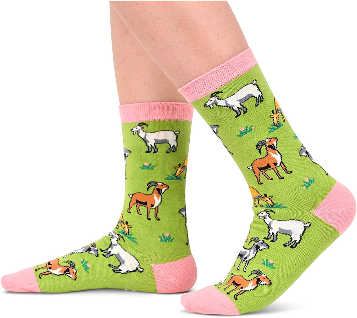 Zmart Funny Goat Gifts for Goat Lovers Women Goats Gifts, Goat Socks For Women Sheep Socks Farm Animal Socks Goat Stuff