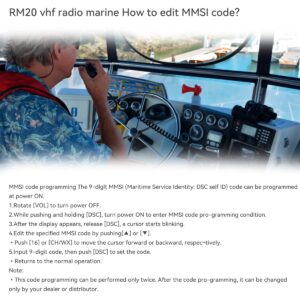 Retevis RM20 Marine VHF Radios for Boats, Marine Band Radio, Built in GPS, DSC, IP67 Waterproof, NOAA Weather, Fixed Mount Ship to Shore Radio for Boats(Black)