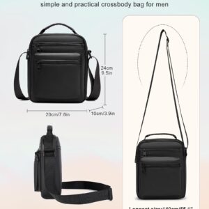 WEPLAN Crossbody Bag for Men, mini man purse,Travel Messenger Shoulder Bag for Men, Small Side Bags for Mens