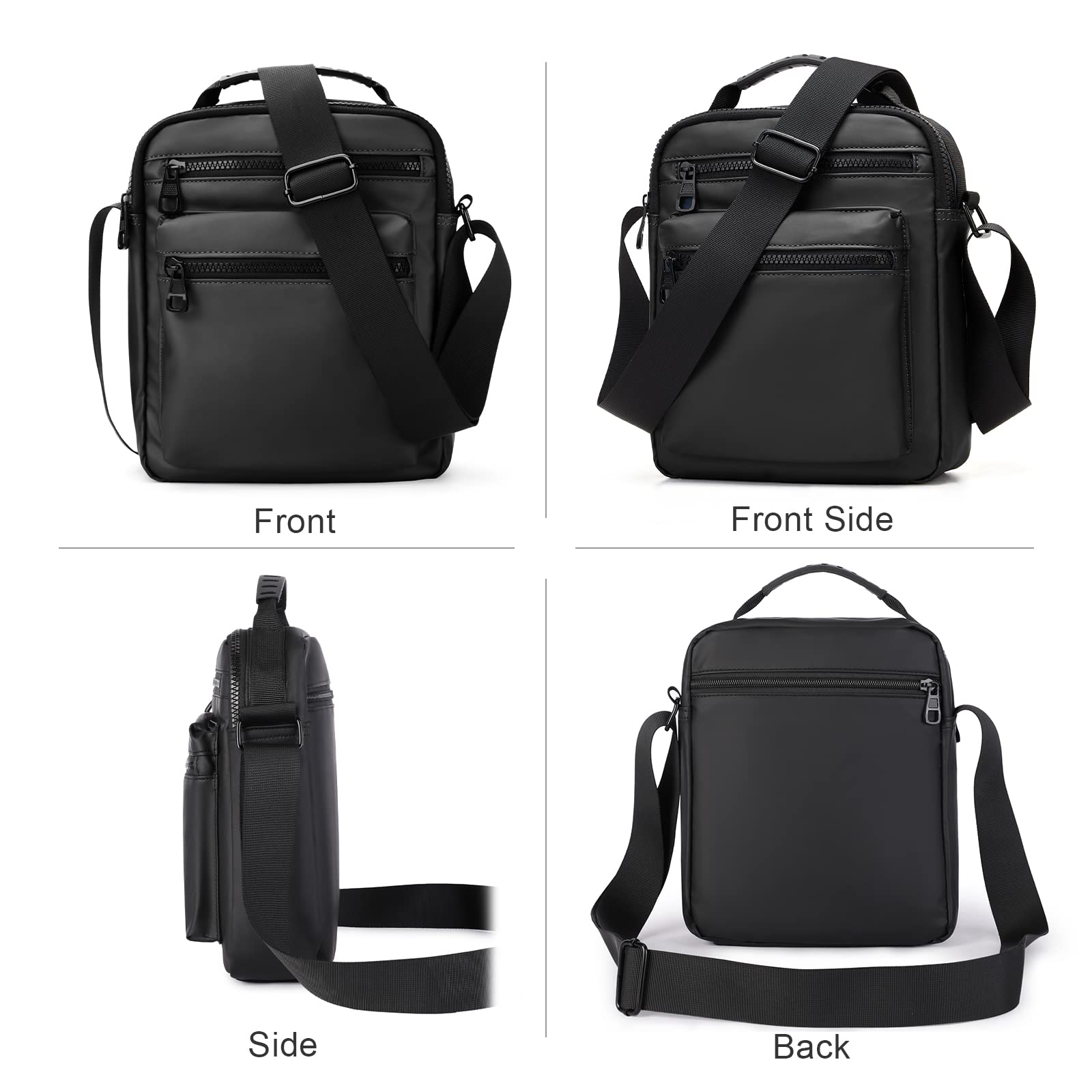 WEPLAN Crossbody Bag for Men, mini man purse,Travel Messenger Shoulder Bag for Men, Small Side Bags for Mens