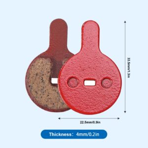 4 Pairs Bicycle Disc Brake Pads, Semi Metal Brake Disc Rotor Pad for Bb5 M446 Electric Bike Disc Brake Pad Resin Mountain Bike