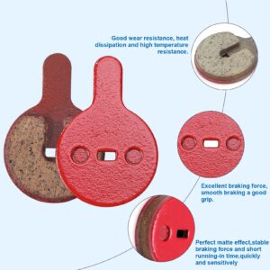 4 Pairs Bicycle Disc Brake Pads, Semi Metal Brake Disc Rotor Pad for Bb5 M446 Electric Bike Disc Brake Pad Resin Mountain Bike