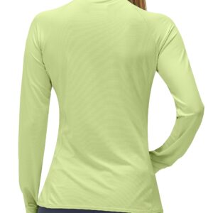 Women's UPF 50+ UV Sun Protection Clothing Long Sleeve Athletic Hiking Shirts Lightweight SPF Zip Up Outdoor Jacket(Green,XL)