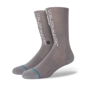 stance mando crew socks (large, grey)