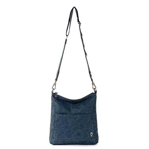 The Sak Lucia Crossbody in Eco Twill, Convertible Purse with Adjustable Strap, Indigo Spirit Desert