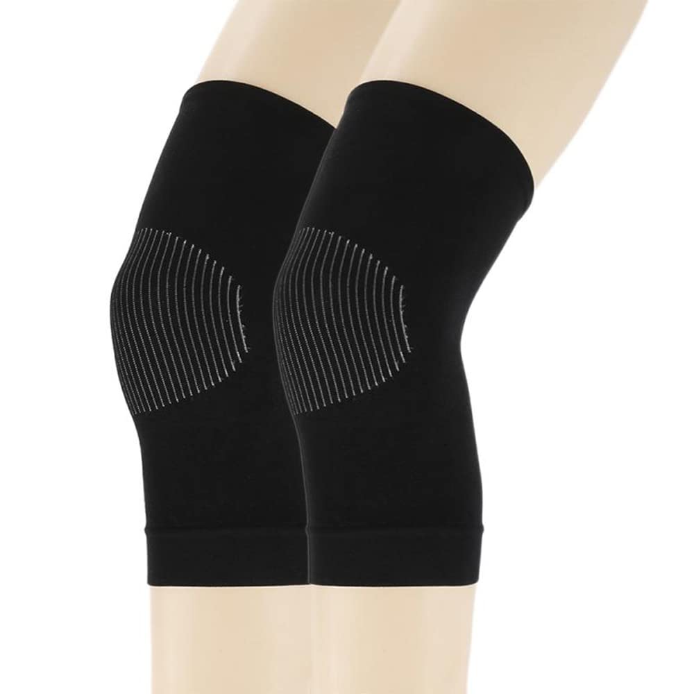 LTLCLZ 1Pair Sport Knee Support Elbow Protect Breathable Kneepads Relieve Arthritis Injury Bandage Knee Guard,Beige