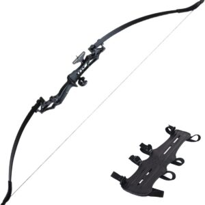 TOPARCHERY Archery Takedown Recurve Bow Hunting Long Bow Alloy Riser for Outdoor Shooting Training- Right Hand - Draw Weight 30lbs 40lbs - with Arrow Sight, Arrow Brush