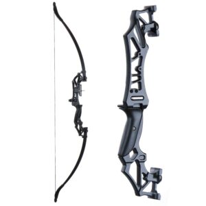 TOPARCHERY Archery Takedown Recurve Bow Hunting Long Bow Alloy Riser for Outdoor Shooting Training- Right Hand - Draw Weight 30lbs 40lbs - with Arrow Sight, Arrow Brush