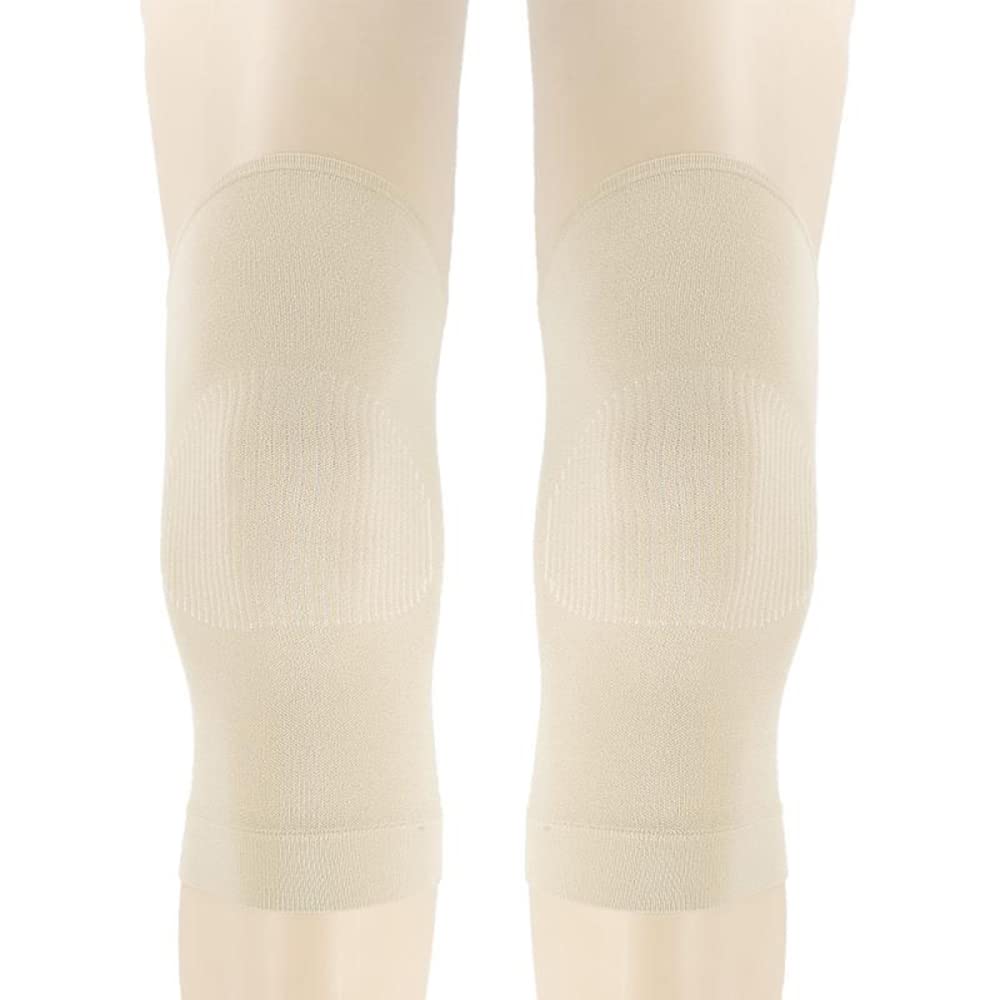 LTLCLZ 1Pair Sport Knee Support Elbow Protect Breathable Kneepads Relieve Arthritis Injury Bandage Knee Guard,Beige