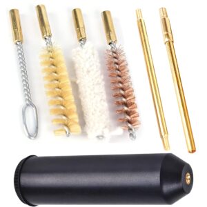 mosandon pistol gun barrel cleaning kits for 9mm/.38/.357 caliber, pocket-size handgun bore brush,pistols care bore cleaning rod brush set for hunting and shooting