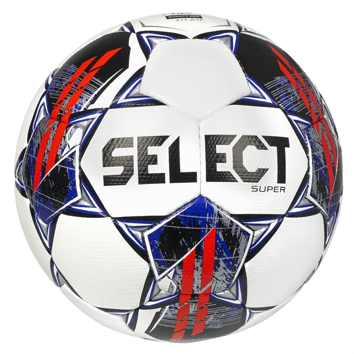 Select Super Mini Skills V22 Soccer Ball, White/Blue/Red, Size 1