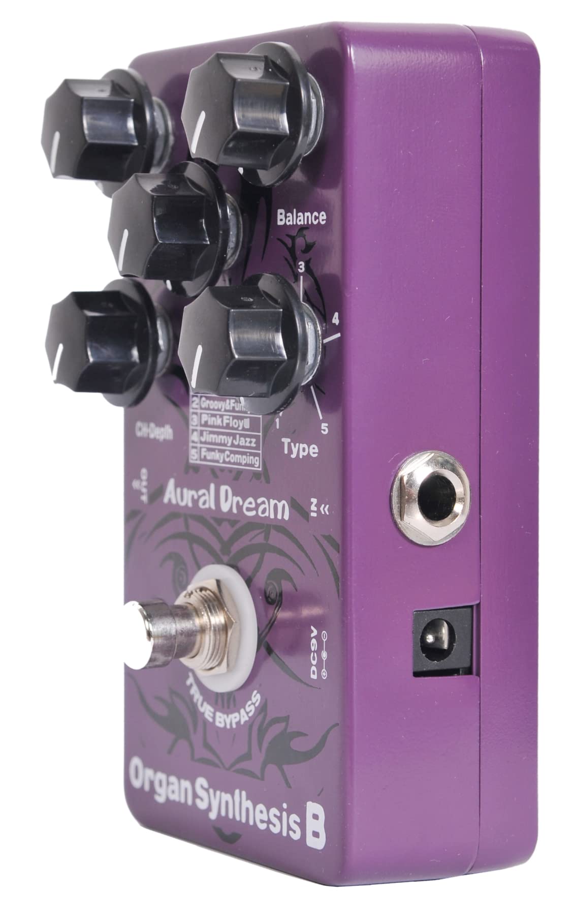 Aural Dream Organ Synthesis B Guitar Effect Pedal includes POP Jazz,Groovy&Funky,Jimmy Jazz and Funky Comping effects with Rotary Horn,Percussion and Chorus Modules,True bypass.