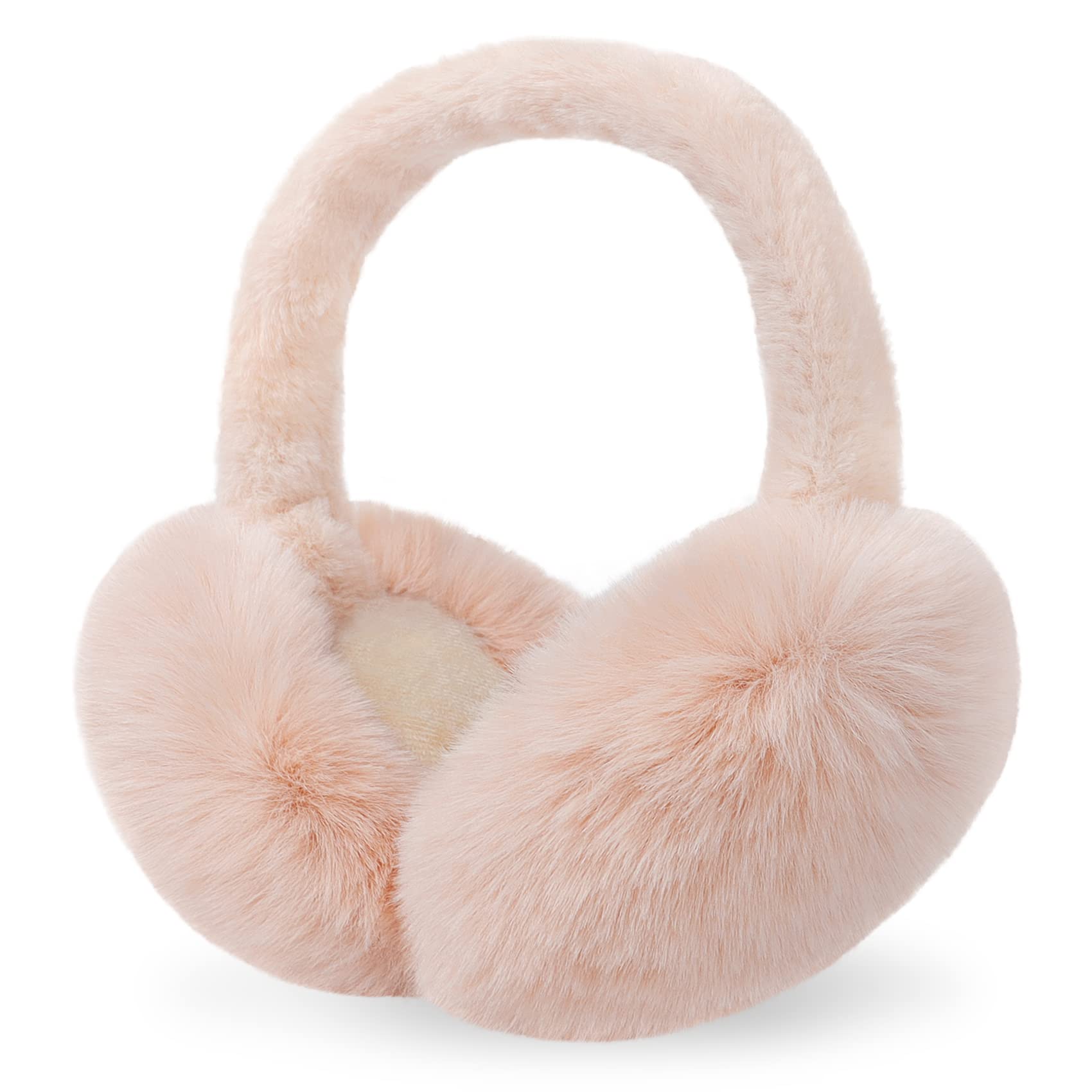 Ear Muffs for Women, Foldable Winter Faux Furry Earmuffs, Cold Weather Cute Soft Ear Warmer Covers Headband