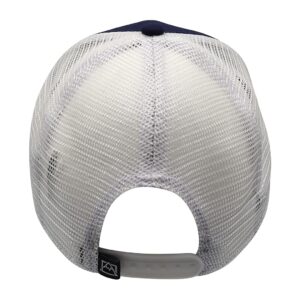 Avalanche Trucker Hat Lightweight Snapback Mesh Back Baseball Cap Fish Navy/White