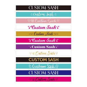 Party to Be Custom Sash Make Your Own Sash 3.15" Wide x 35" Long from Shoulder to Hip