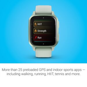 Garmin Venu® Sq 2 GPS Smartwatch, All-Day Health Monitoring, Long-Lasting Battery Life, AMOLED Display, Cool Mint