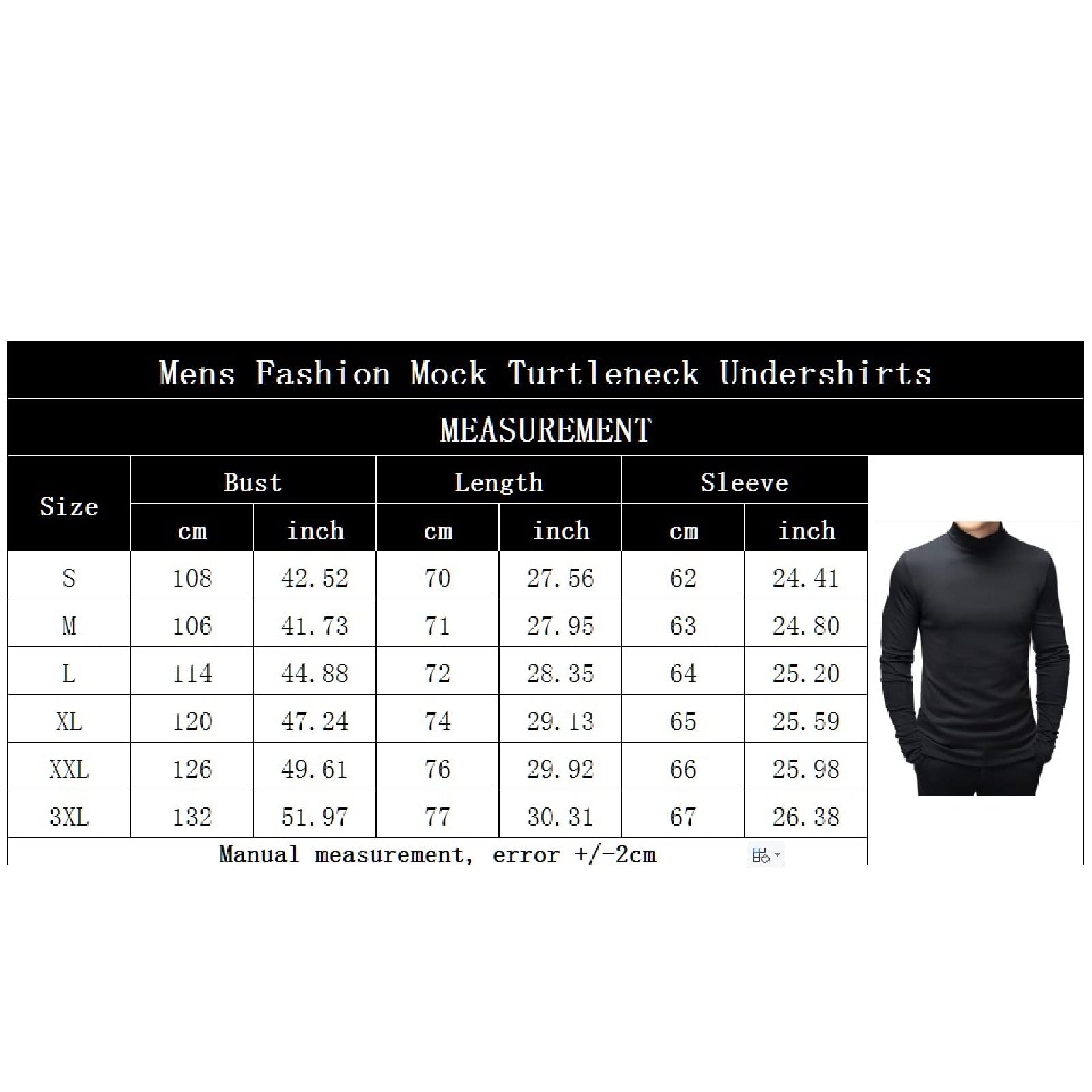 Rela Bota Mens Fashion T-Shirts Mock Turtleneck Undershirts Thermal Underwear Long Sleeve Slim Fit Stretch Basic Pullover Black