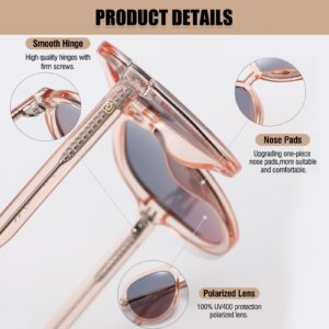 DUCO Retro Aviator Polarized Sunglasses Women Men Vintage Double Bridge Sun Glasses Classic Shades DC1208