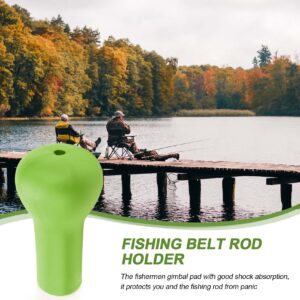 Pteanecay Rod Butt Cushion Fishing Cap,Floating Eva Foam Fishing Rod Cover for Large Fishing Rods (Green)