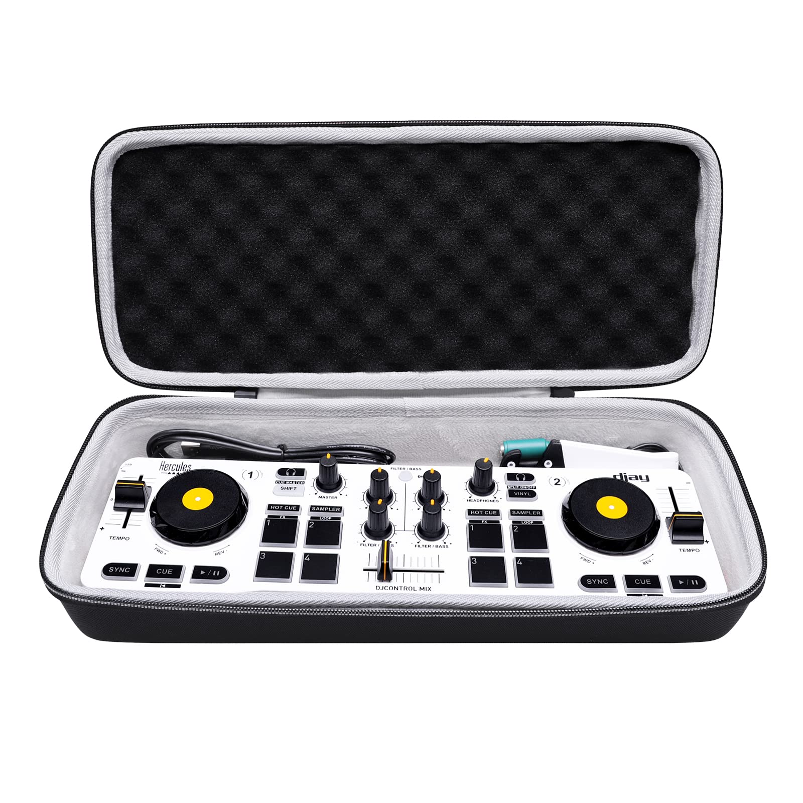 XANAD Hard Case for Hercules DJ Control Mix 2/1 or Hercules DJ DJControl Starlight Pocket USB DJ Controller - Carrying Storage Bag