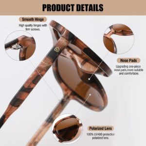 DUCO Retro Aviator Polarized Sunglasses Women Men Vintage Double Bridge Sun Glasses Classic Shades DC1208