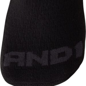 AND1 Boys' Socks - Athletic Cushion Quarter Cut Socks (8 Pack), Size Small-Medium, Solid Black