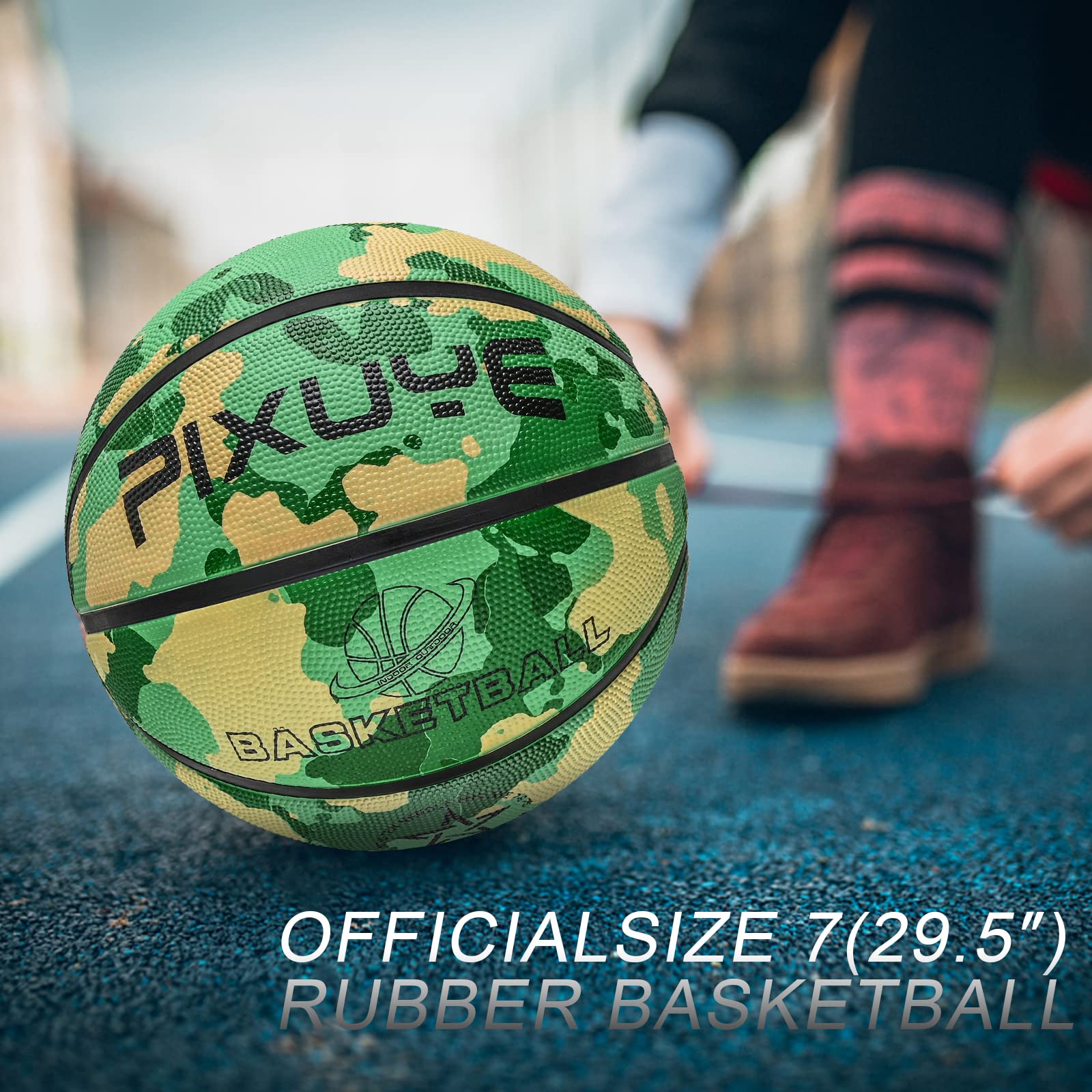 PIXUYE Youth Basketball Size 7(29.5") Men Women Indoor Outdoor Street Basketball