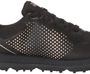 Skechers Women's Go Elite 5 Arch Fit Waterproof Golf Shoe Sneaker, Black/Rose Gold Sport, 5.5