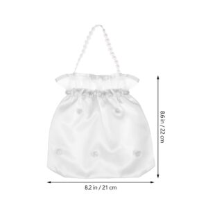 Wedding Bags: Wedding Money Bag White Wedding Satin Bag Bridal Showers Pouch Bag for Dance Bridal Purse Wedding Favor