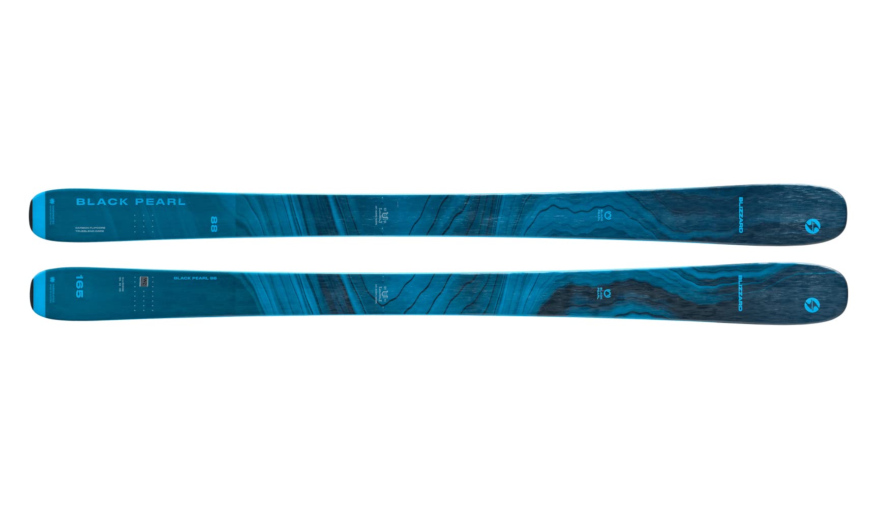 Blizzard Women's 8A227500001 Black Pearl 88 All-Mountain Freeride Lightweight Blue Skis (Bindings Not Included), Size 159