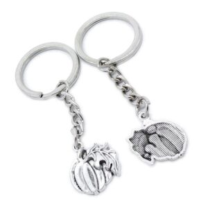 100 pieces keychain keyring door car key chain ring tag charms supplies db2s3y pumpkin