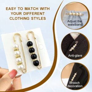 Fashion Dress Clips Back Cinch Set, Waistband Clothes Tightener Clip, Shirt Clothes Gloves Shawl Sweater Scarf Mitten Clips Cincher for Women, Large Safety Pins Brooches for Women