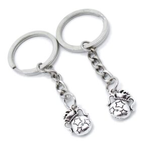 100 pieces keychain keyring door car key chain ring tag charms supplies ta1s3d blessing money bag