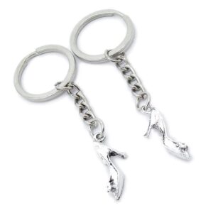 100 pieces keychain keyring door car key chain ring tag charms supplies pn6b9n high heels shoes