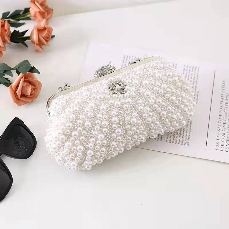 Ofuleo Evening Handbag Pearl Clutch Wedding Bag Formal Purse for Prom Party Dating Casual for Women