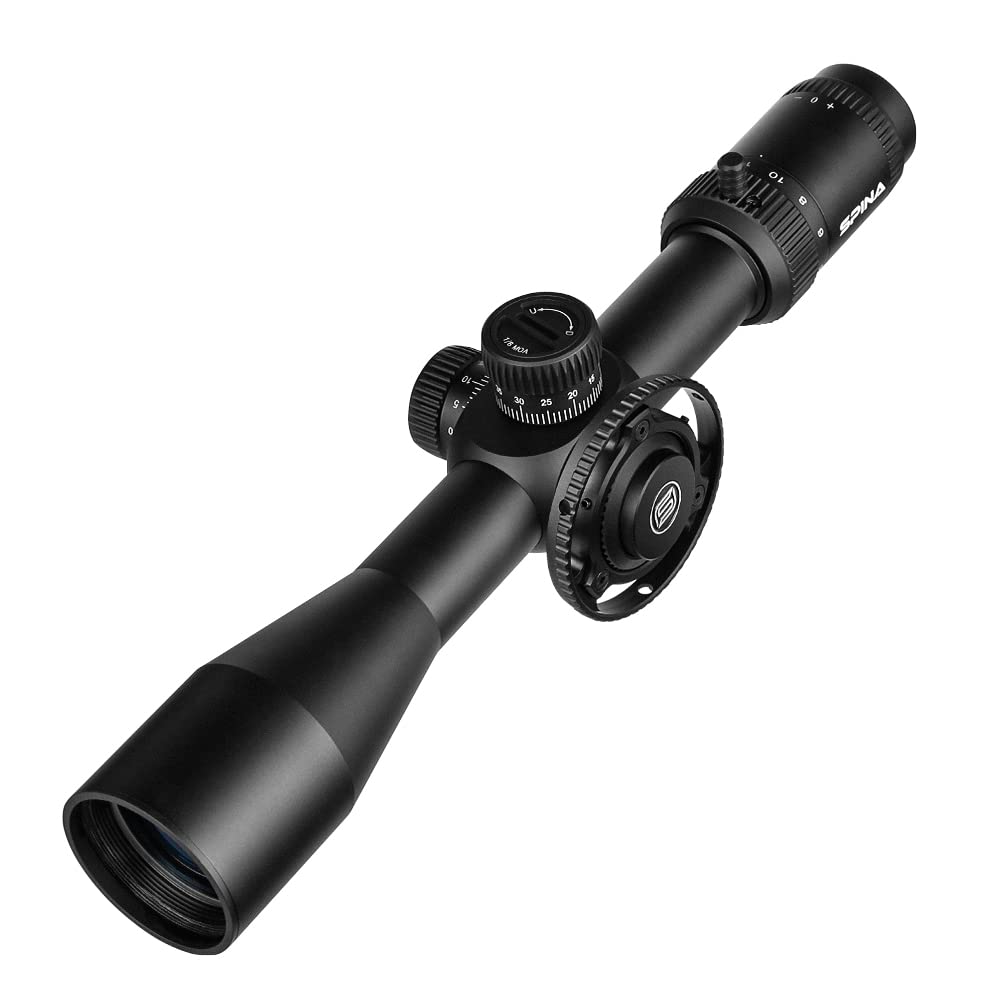 SPINA OPTICS 4-16X44 Rifle Scope First Focal Plane FFP Hunting 4-16 Riflescopes with 20mm Scope Rings,Throw Lever,Lens Cover