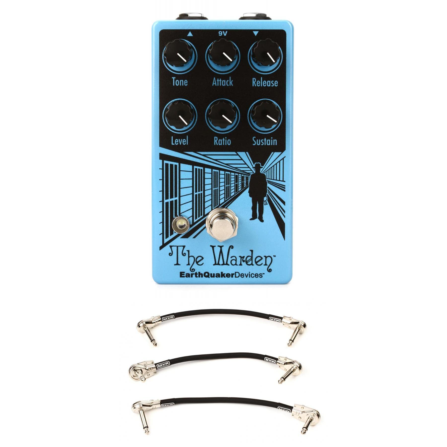 EarthQuaker Devices The Warden V2 Pedal with Patch Cables