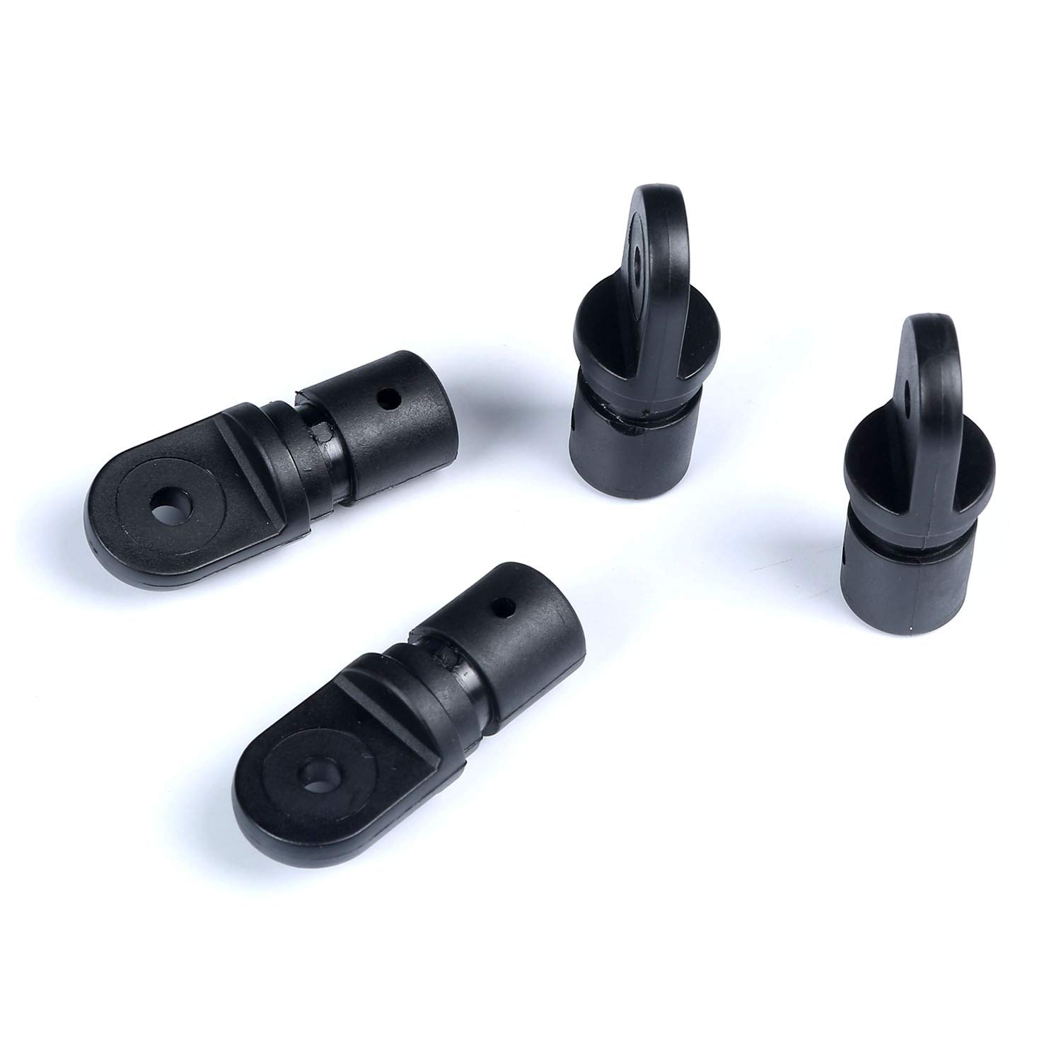 7/8" Bimini Top Eye End 4pcs+ 1 "Bimini Top Eye End 4pcs，Boat Bimini Black Nylon Cover Cap Eye End,Marine Bimini Top Fittings,Awning Hardware,Accessories,Used for Kayak,Canoe,Marine Boat