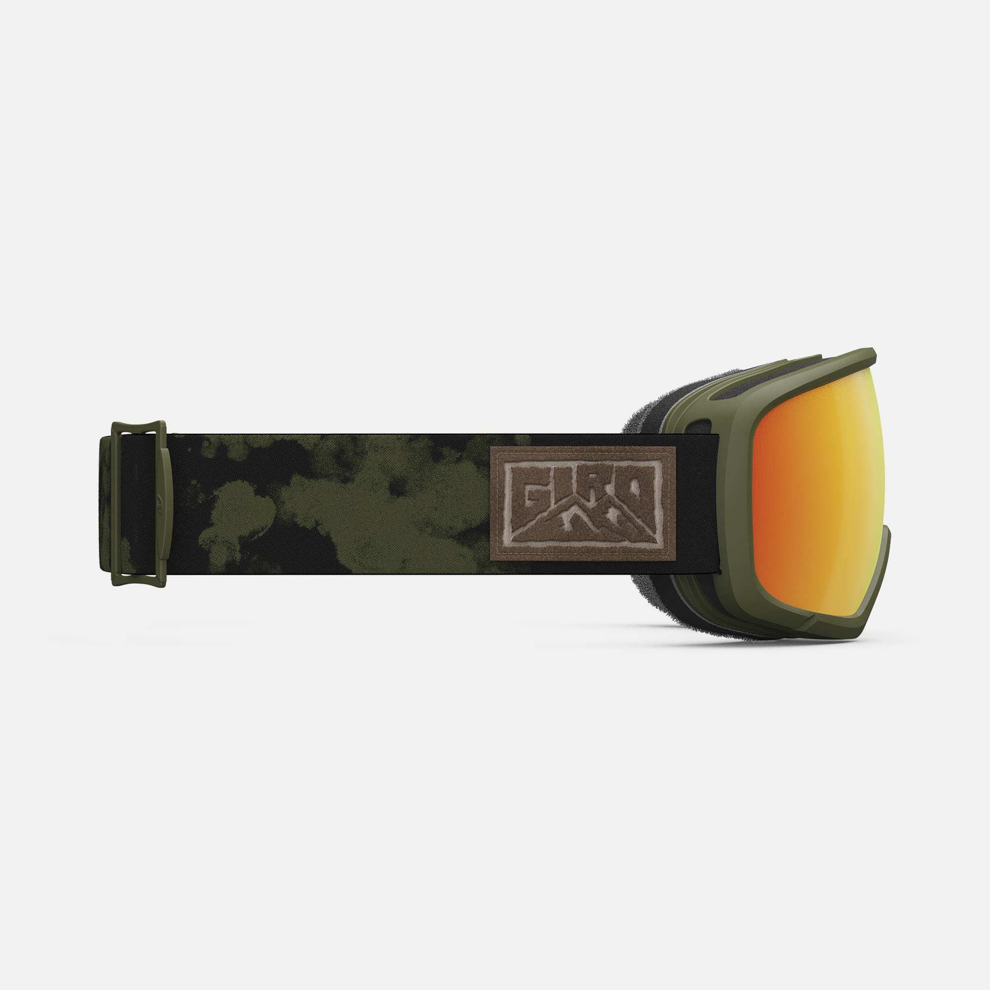 Giro Ringo Asian Fit Ski Goggles - Snowboard Goggles for Men, Women & Youth - Trail Green Cloud Dust Strap with Vivid Ember Lens