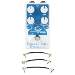 earthquaker devices dispatch master v3 delay/reverb pedal with patch cables