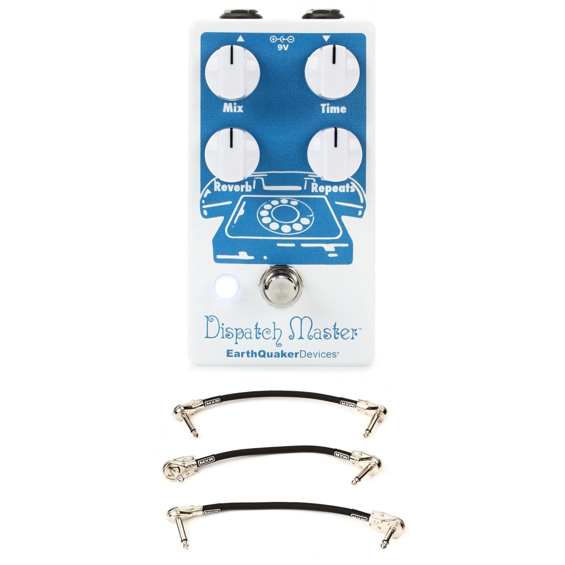 EarthQuaker Devices Dispatch Master V3 Delay/Reverb Pedal with Patch Cables